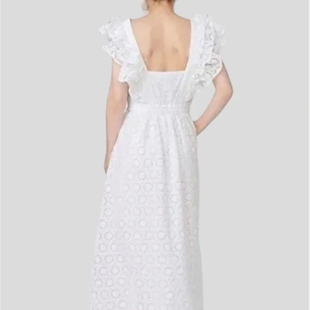 NWT J. Crew Ruffle Sleeve Maxi Dress in Eyelet - Picture 2 of 5